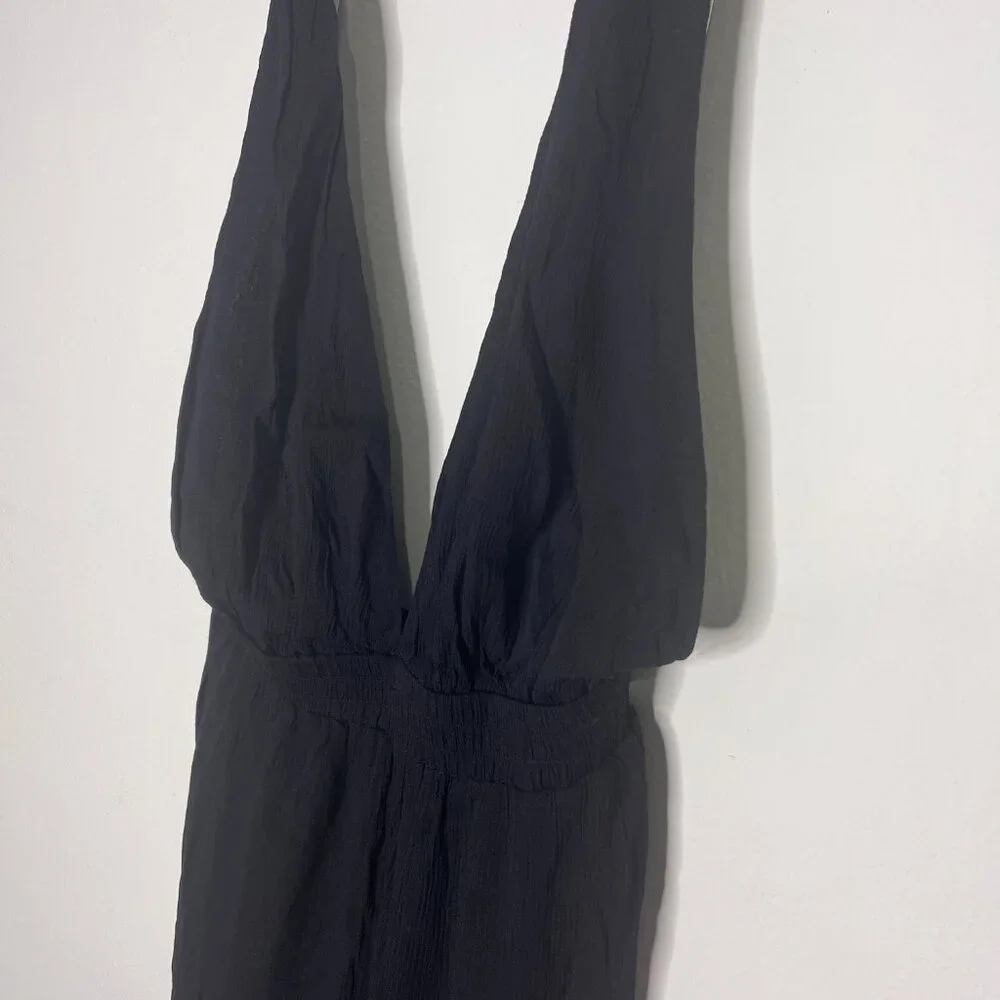 NWT Lulus Lolinda Black Convertible Halter Jumpsuit Sz S - Picture 5 of 13